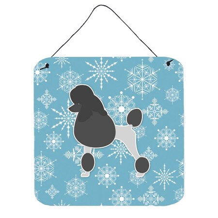 Carolines Treasures Winter Snowflake Poodle Wall or Door Hanging Prints BB3539DS66